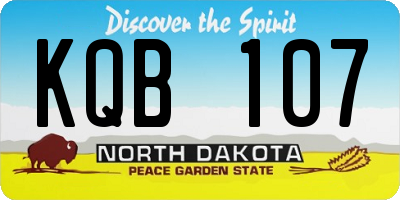 ND license plate KQB107