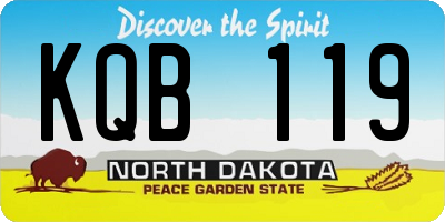 ND license plate KQB119