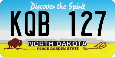 ND license plate KQB127