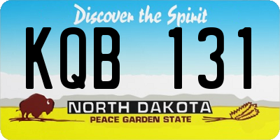 ND license plate KQB131