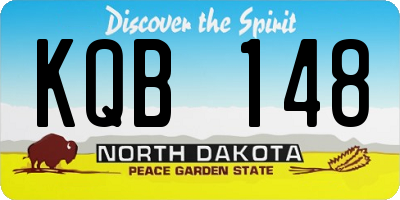 ND license plate KQB148