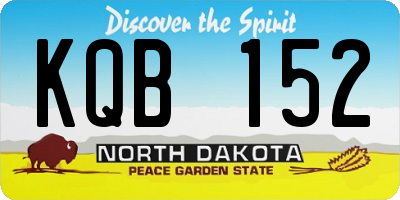 ND license plate KQB152