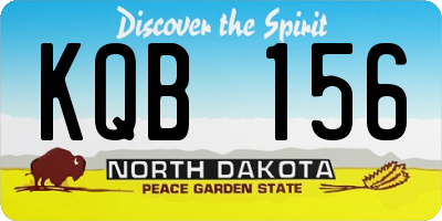 ND license plate KQB156