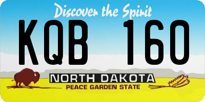ND license plate KQB160