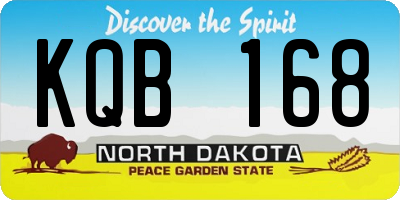 ND license plate KQB168