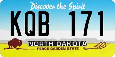 ND license plate KQB171