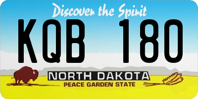 ND license plate KQB180