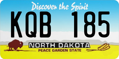 ND license plate KQB185