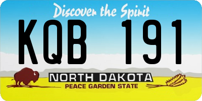ND license plate KQB191