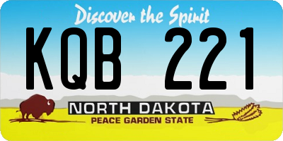ND license plate KQB221