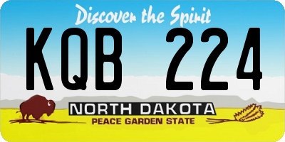 ND license plate KQB224