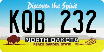 ND license plate KQB232