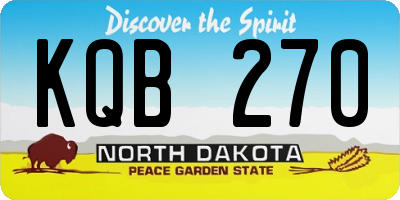 ND license plate KQB270
