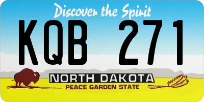 ND license plate KQB271