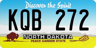 ND license plate KQB272