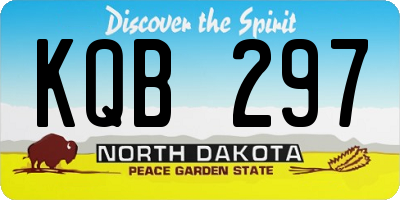 ND license plate KQB297
