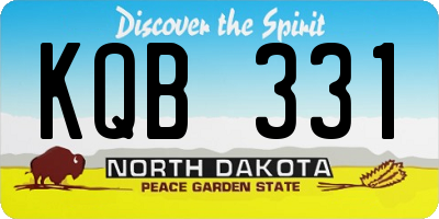 ND license plate KQB331