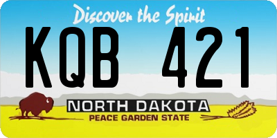 ND license plate KQB421