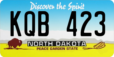 ND license plate KQB423