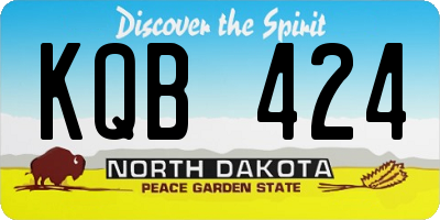 ND license plate KQB424