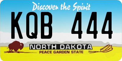 ND license plate KQB444