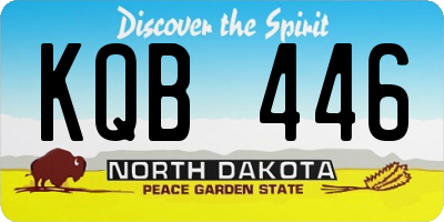 ND license plate KQB446
