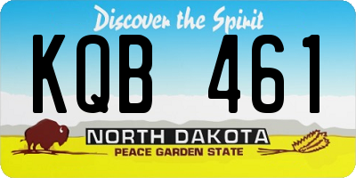 ND license plate KQB461