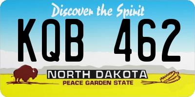 ND license plate KQB462