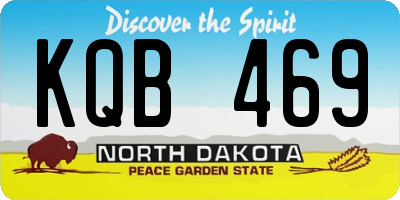 ND license plate KQB469