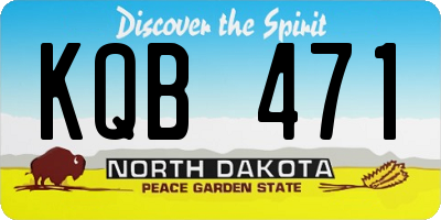 ND license plate KQB471