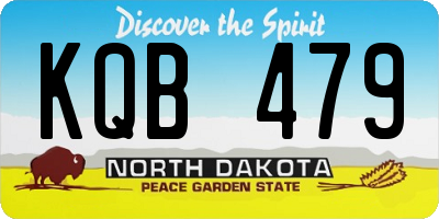 ND license plate KQB479