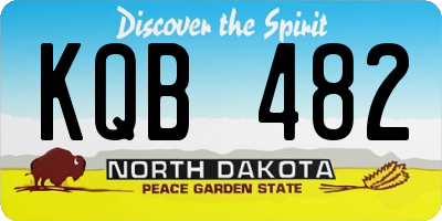 ND license plate KQB482