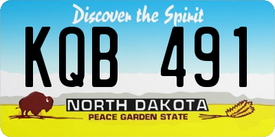 ND license plate KQB491