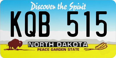 ND license plate KQB515