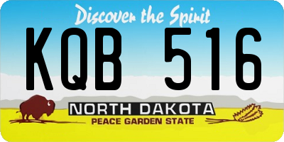 ND license plate KQB516