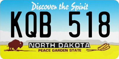 ND license plate KQB518