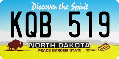 ND license plate KQB519