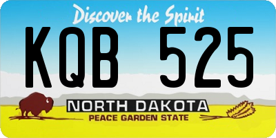 ND license plate KQB525