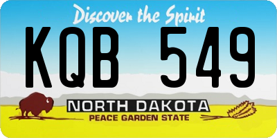 ND license plate KQB549