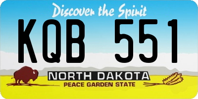 ND license plate KQB551