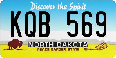 ND license plate KQB569