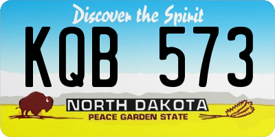 ND license plate KQB573