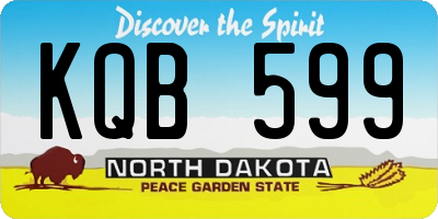 ND license plate KQB599