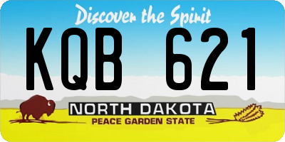 ND license plate KQB621