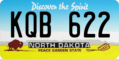 ND license plate KQB622