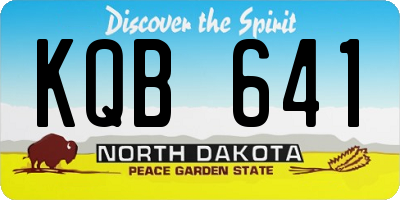 ND license plate KQB641