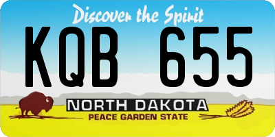 ND license plate KQB655
