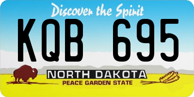 ND license plate KQB695