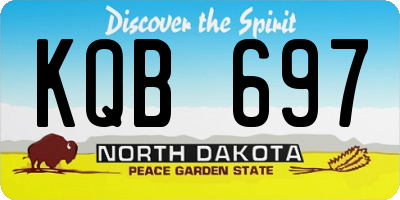 ND license plate KQB697