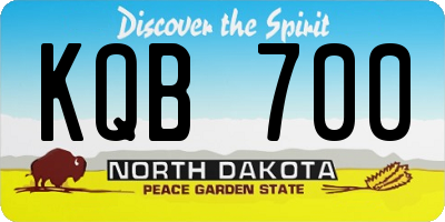 ND license plate KQB700
